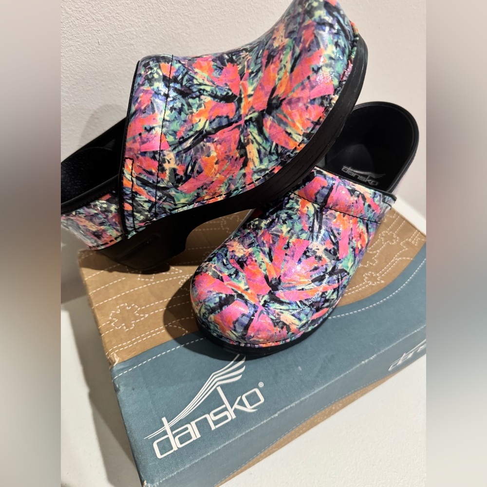 Dansko Nursing Clogs - Color Burst Patent - Size 36